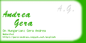 andrea gera business card